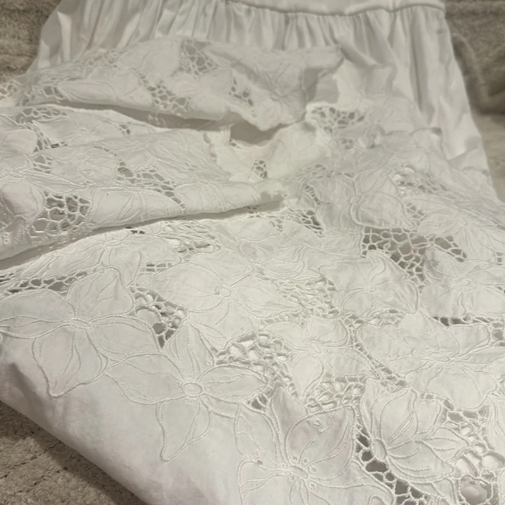 Nordstrom embroidered sleeveless mixed media sundress - Picture 4 of 6